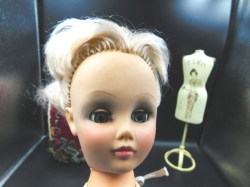 14r blonde blue dress face